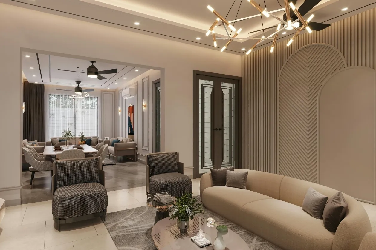 Gizli ışıklı alçıpan asma tavan dekorasyonu